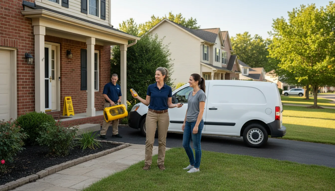Residential water damage restoration in Drayden, MD